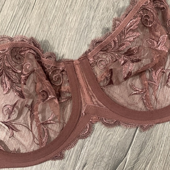 SOMA Sensuous Lace Unlined Nutmeg Underwire Bra NWT size 34C - Picture 8 of 10